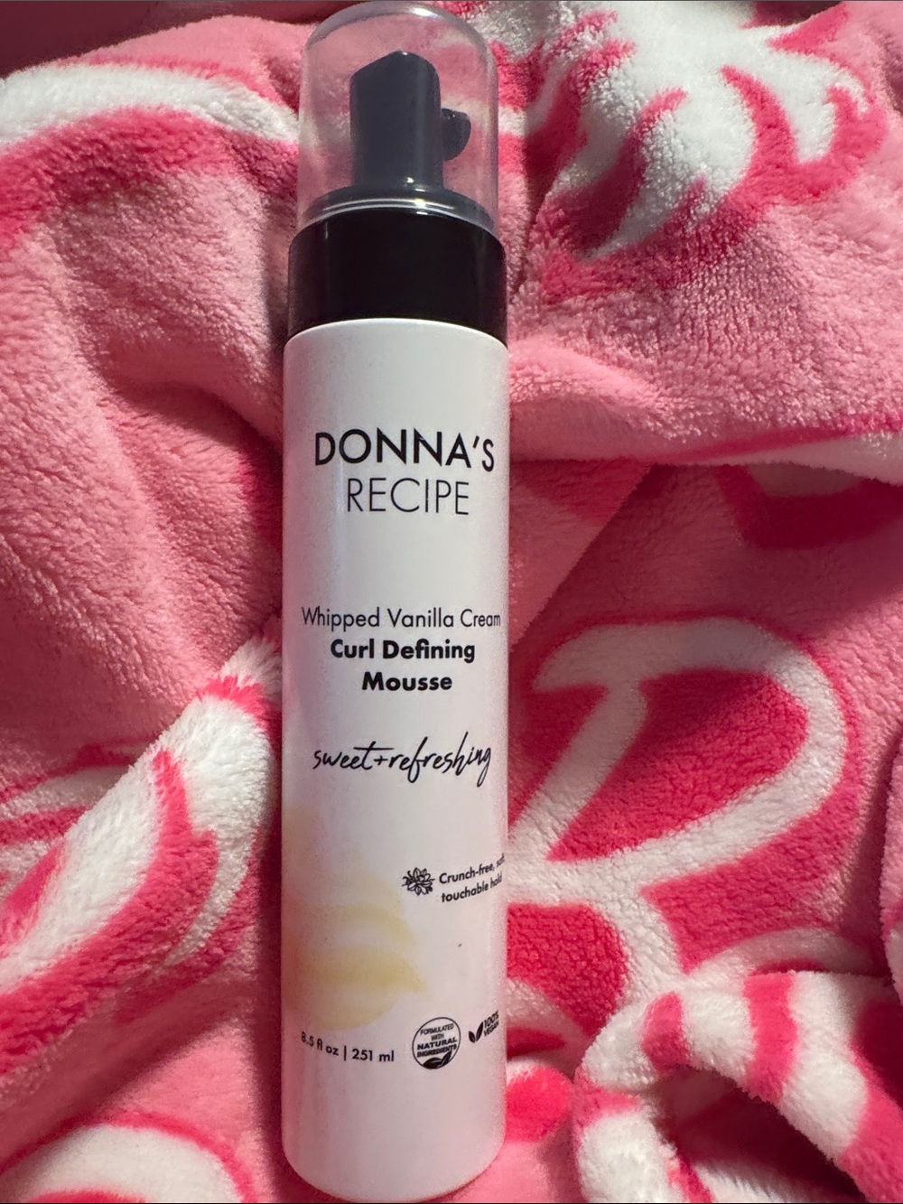 Donna’s Recipe Whipped Vanilla Cream Curl Defining Mousse - New